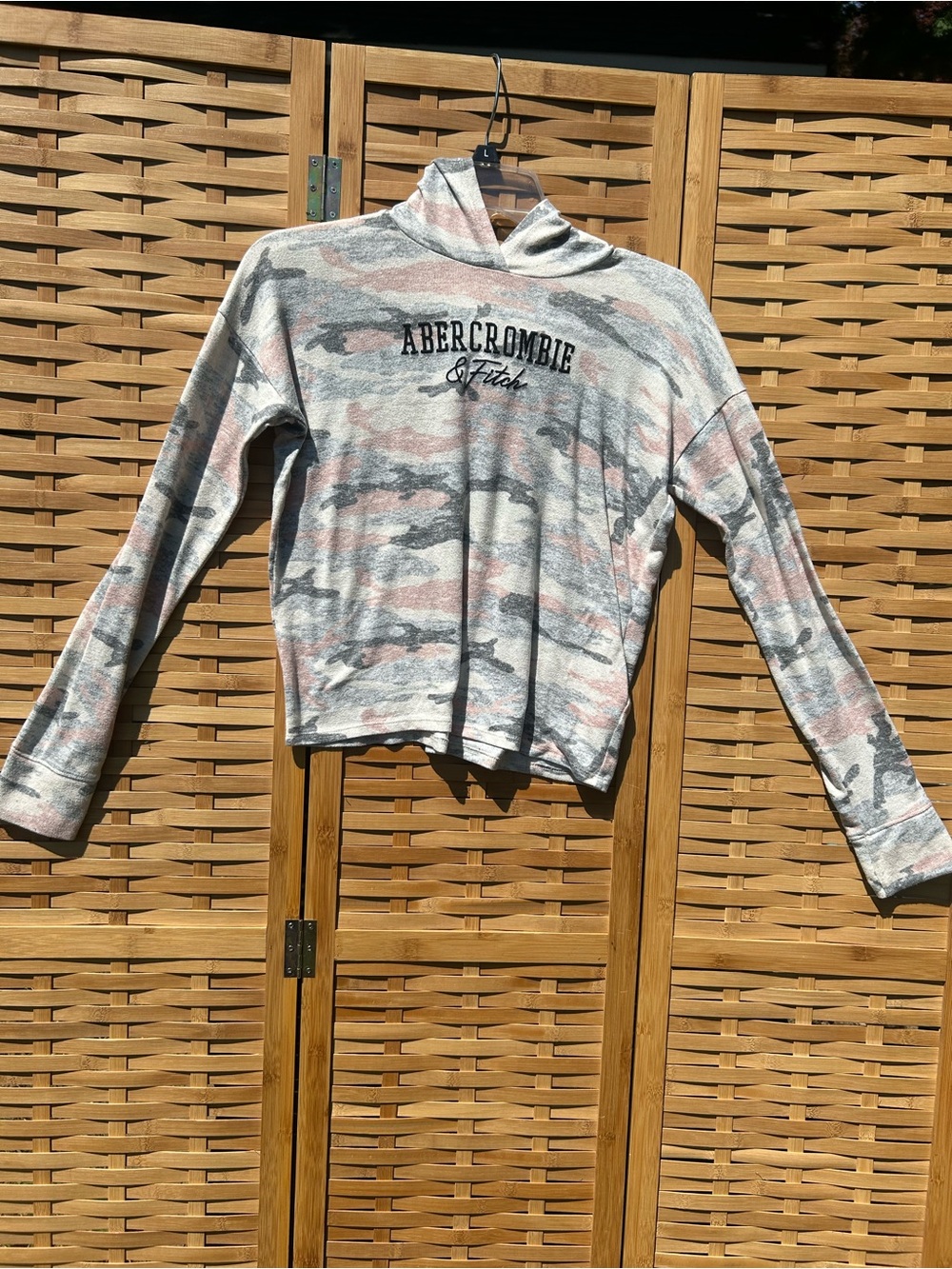 🐾2/$8- Abercrombie & Fitch Pink and Gray Camo Hoodie